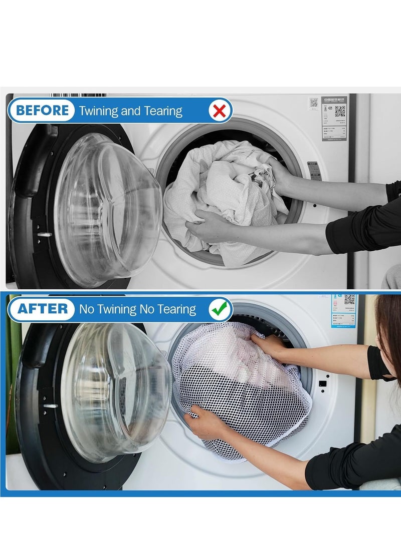 Raxoom Laundry Basket, 82L Large Laundry Bag & Mesh Washbag, Foldable Clothes Hamper with Carry Handles, Space Saving Waterproof Clothes Storage Bin, Collapsible Easy Storage Bag for Clothes & Toys - Image 5