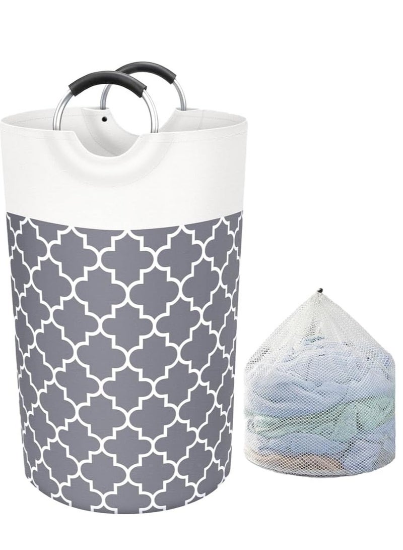 Raxoom Laundry Basket, 82L Large Laundry Bag & Mesh Washbag, Foldable Clothes Hamper with Carry Handles, Space Saving Waterproof Clothes Storage Bin, Collapsible Easy Storage Bag for Clothes & Toys - Image 1