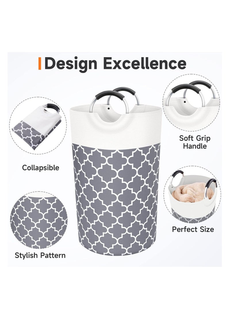 Raxoom Laundry Basket, 82L Large Laundry Bag & Mesh Washbag, Foldable Clothes Hamper with Carry Handles, Space Saving Waterproof Clothes Storage Bin, Collapsible Easy Storage Bag for Clothes & Toys - Image 3