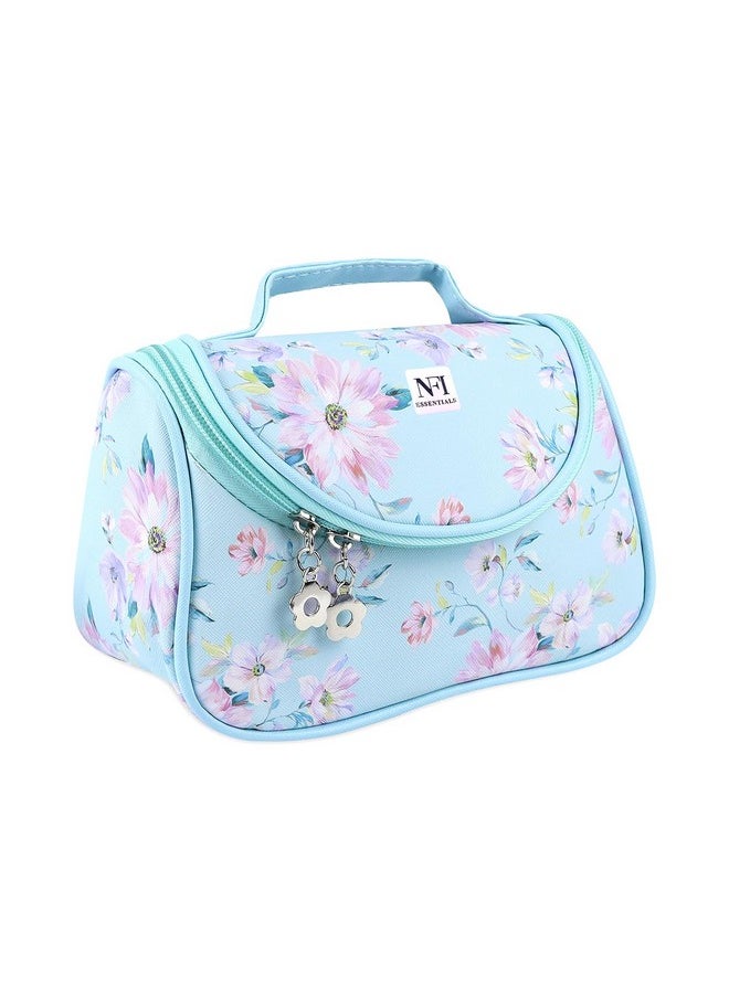 NFI essentials NFI essentials Floral Print Cosmetics Pouch Makeup Pouch Vanity Case Jewellery Pouch Stationery Pencil Case Travel Organiser Travel Pouch Bridal Gift  - Image 1