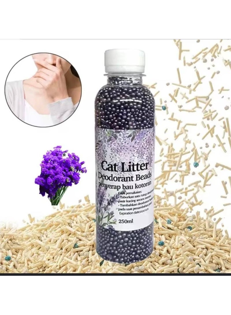 🐾 اجعل رائحة صندوق قطك دائمًا منعشة! 🐾  مع خرز معطر رمل القطط - 250 مل، تودّع الروائح الكريهة وتستمتع بأجواء نظيفة وعطرة في منزلك - Image 1