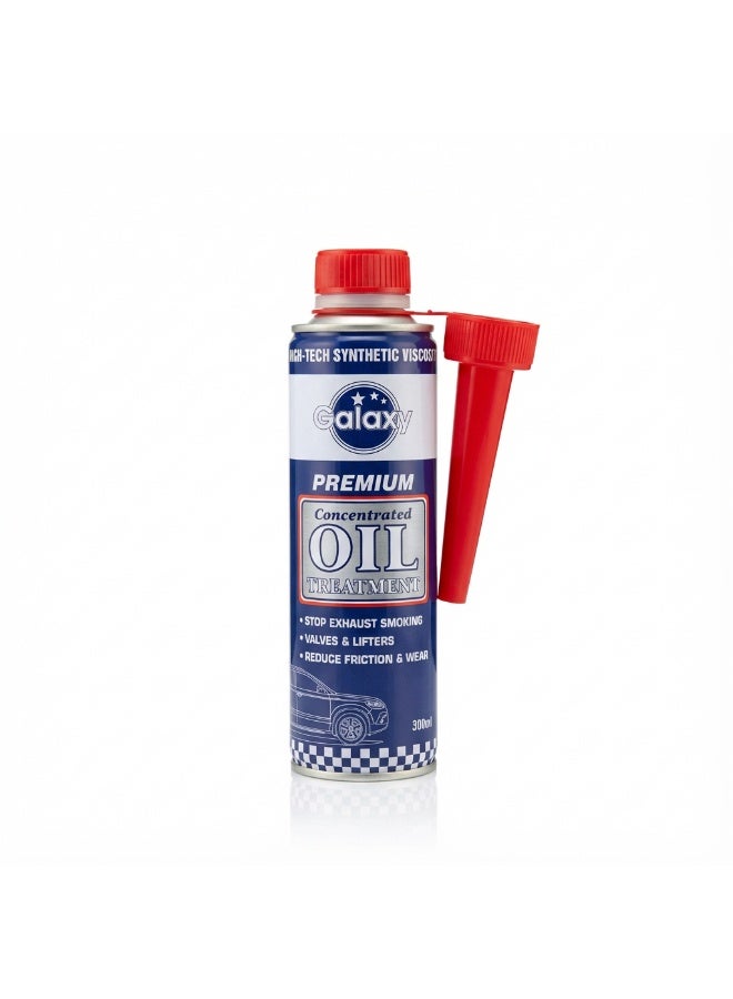 Galaxy Premium Oil Treatment 300ml - High-Tech Synthetic Viscosity - Stops Exhaust Smoke, Reduces Friction