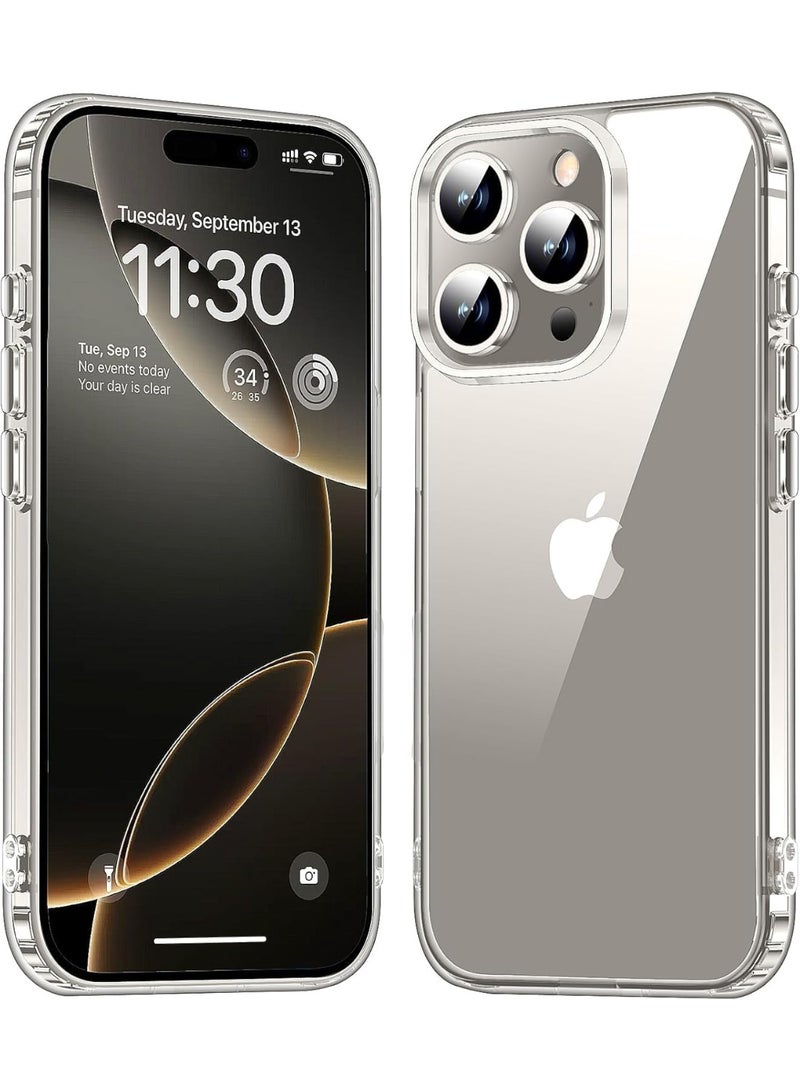 غطاء شفاف لهاتف iPhone 16 Pro، غطاء رقيق مقاوم للصدمات، واقٍ من الاصفرار من TPU شفاف، سلسلة Zero، شفاف