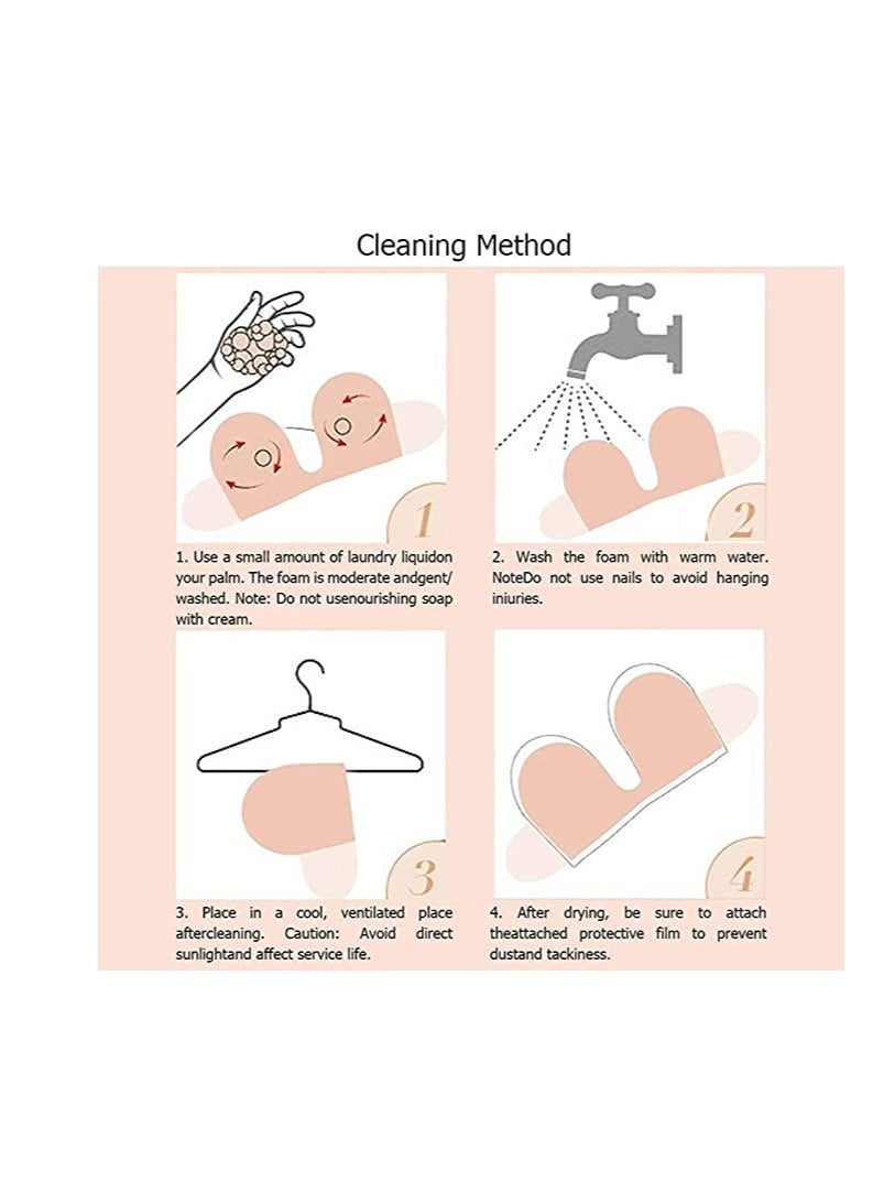 SOLARAE Push Up Plunge, 1 Pcs Strapless Sticky Adhesive Bra, Women Strapless Deep U-Shaped Silicone Bra, Invisible Backless Reusable Magic Bra (D-Cup- Apricot) - Image 4