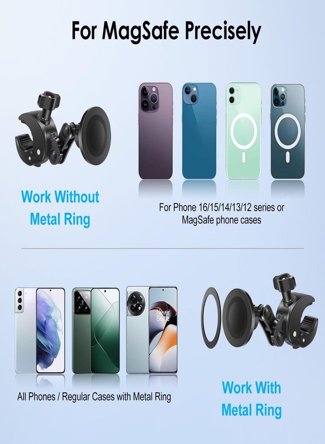 EEEKit Magnetic Bike Phone Handlebar Mount with 5.12' Extension Arm, Clamp Holder for Treadmill, Gym, Fitness Equipment and Dia 0.5-1.57" Rod, Compatible with iPhone and Smartphones - Image 5