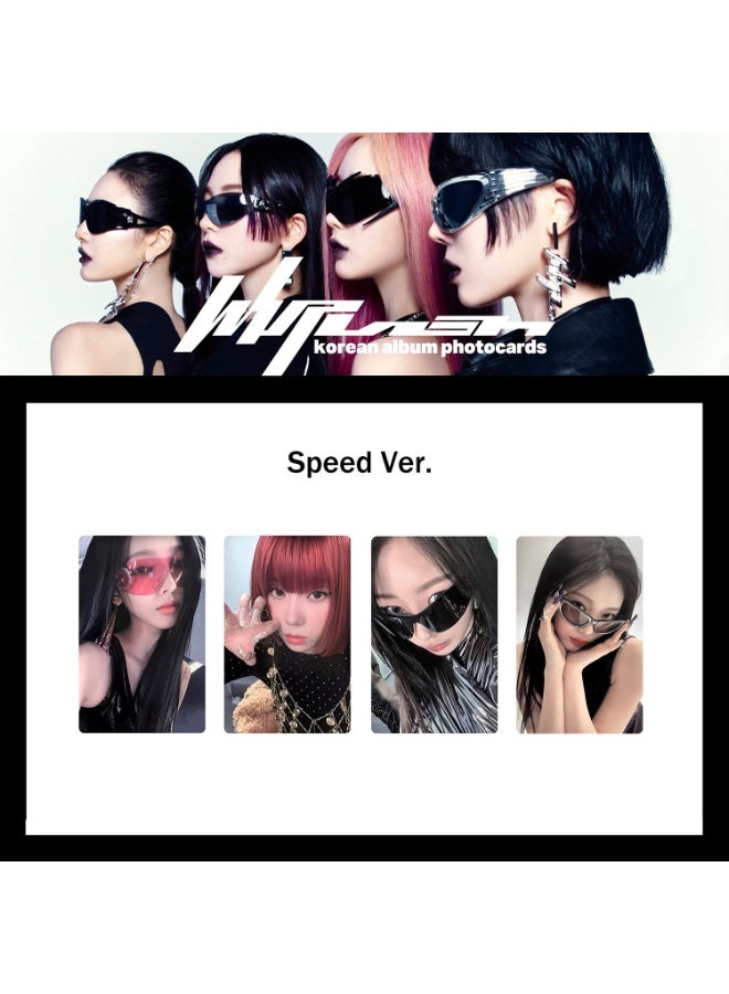 NIBEMINENT 4 Pcs Kpop Aespa Whiplash Lomo Cards Card For Fans Collection Gifts - Image 1