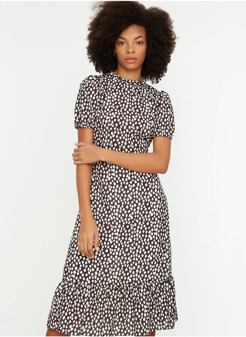 trendyol Printed Knitted Dress