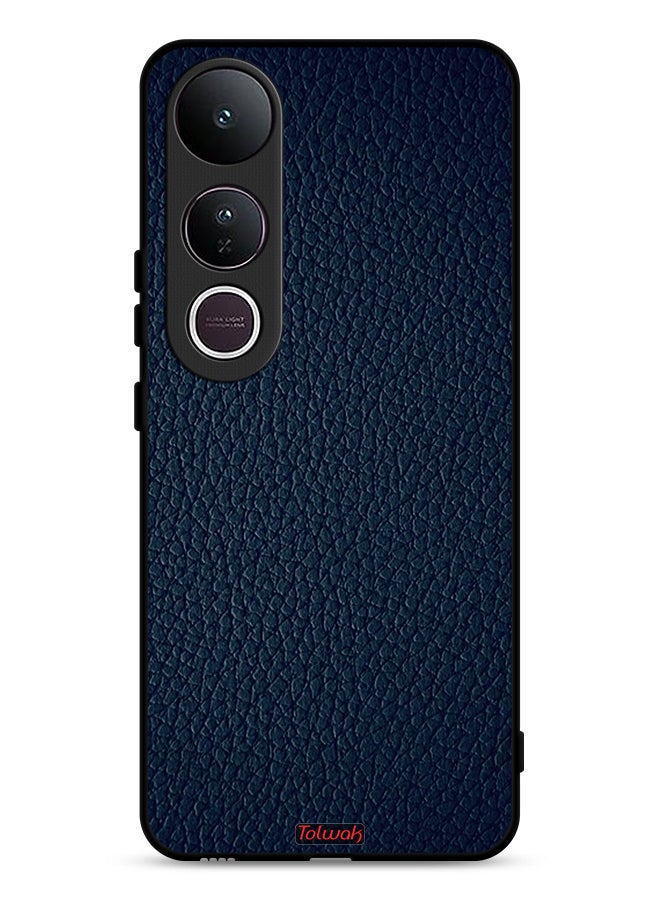 غطاء واقي لهاتف فيفو V50 لايت بنمط جلد