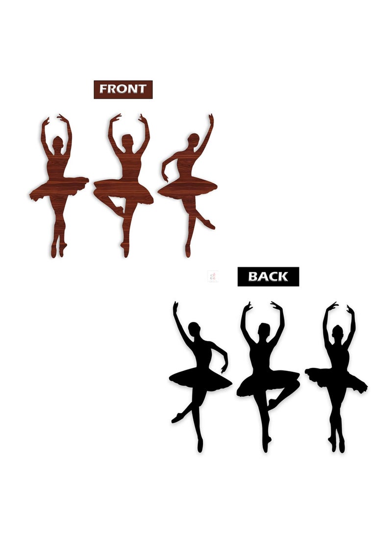 Art Street Dancing Lady Trio 2 in 1 MDF Plaque Cutout Ready to Hang for Home Office Wall Art Decor, Wall Art Hanging Decorative Item, Home Decoration by Art Street (Size -12 x 17 Inches  - Image 2