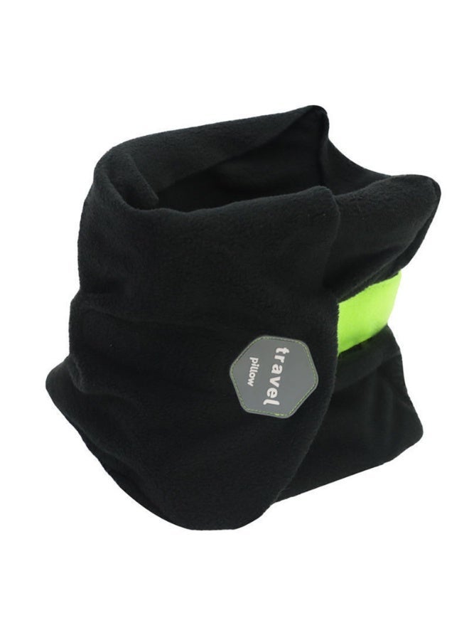 general Black Travel Neck Pillow with Dual Support System - Portable Foldable Design for Airplane, Train, Car Travel - Ergonomic U-Shape with Adjustable Magic Tape - Removable Machine-Washable Cover - Ideal for Office Naps & Long Journeys - Perfect Gift for Travelers - Image 1