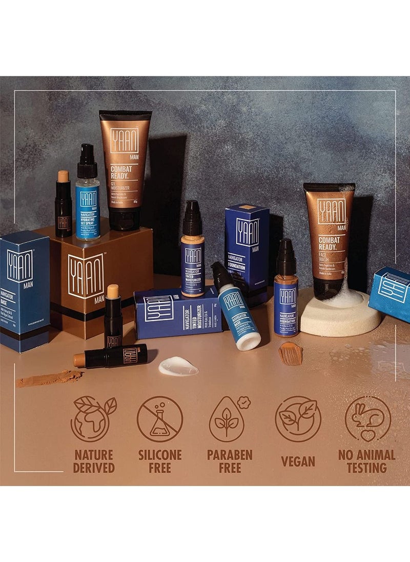 YAAN MAN Foundation for Men Face Makeup | With the Goodness of Pear Extract | For Fair Skin Tone | For Even, Natural, and Uniform Look | For All Skin Type (Dark) 1 Oz