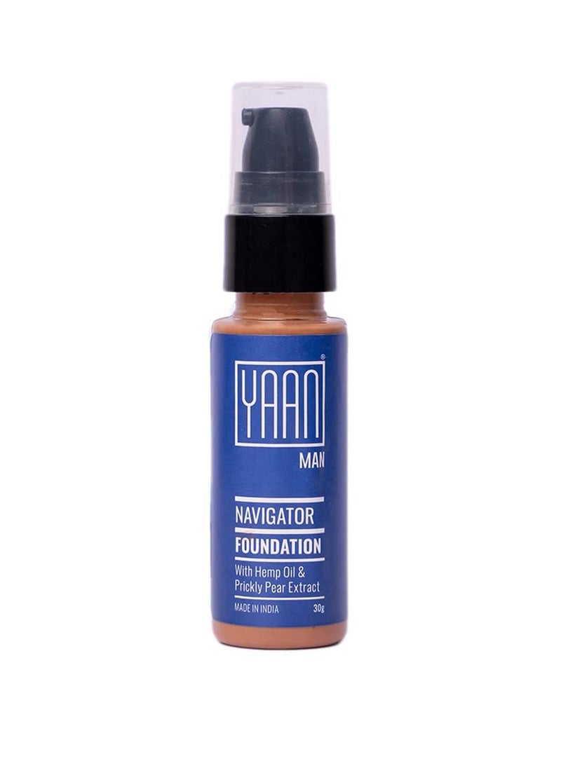 YAAN MAN Foundation for Men Face Makeup | With the Goodness of Pear Extract | For Fair Skin Tone | For Even, Natural, and Uniform Look | For All Skin Type (Dark) 1 Oz