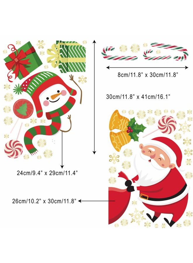 Cualfec Christmas Window Clings Window Decals for Christmas Decoration Double-Sided Adorable Reusable Static Clings - Image 3