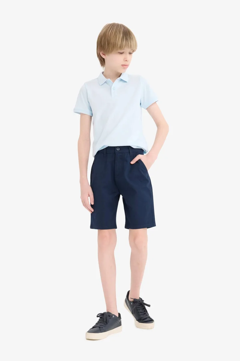 ديفاكتو Boy Neck Basic Pique Polo T-Shirt