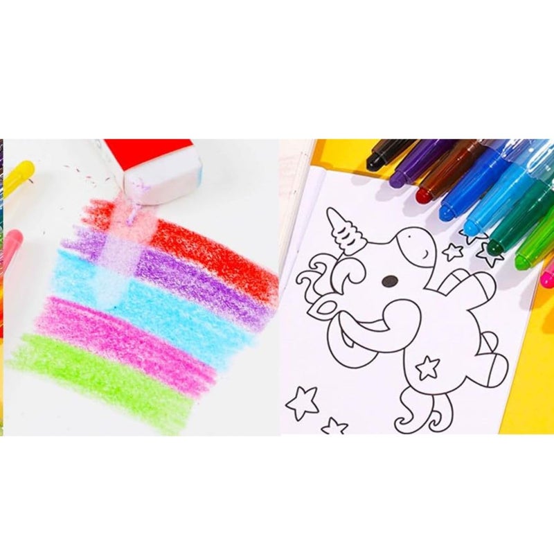 PROBABE 12-Piece Twist Crayon Marker Pen Set for Kids – Smooth, Vibrant, Non-Toxic, Easy Grip, Washable, Cute Animal Design School Art Supplies, and Gifting – Safe for Toddlers and Children - Image 2