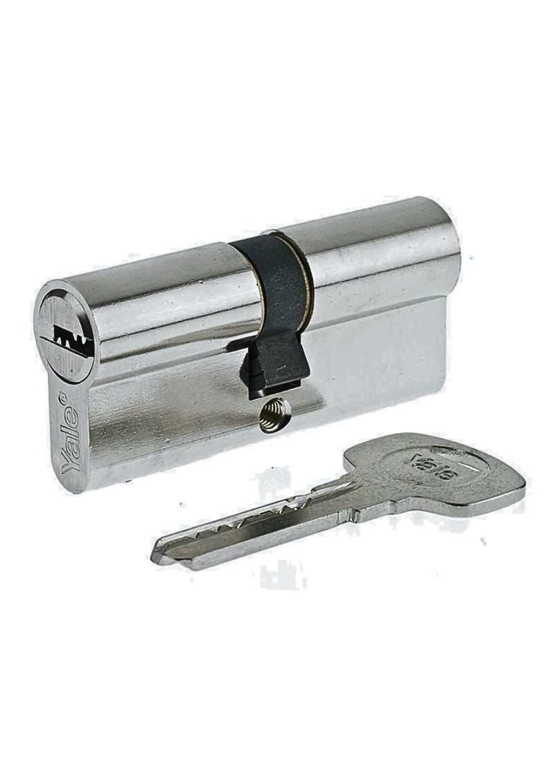 Yale Yale 1000 Series Double Euro Profile Cylinder Lock, 70mm (35mm x 35mm), Chrome Finish, Dimple Key  - Image 3