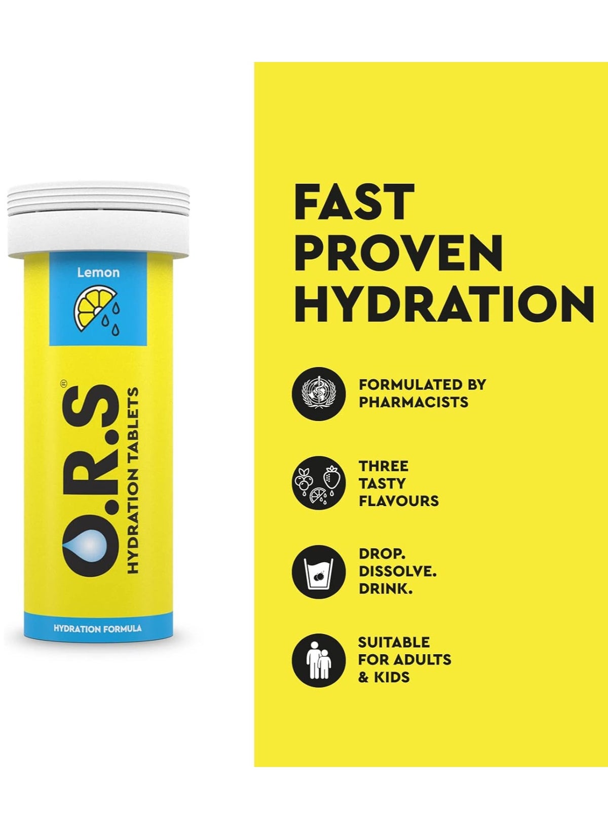 O.R.S Hydration Lemon Tablets 36'S