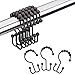Amazer Amazer Shower Curtain Hooks Rings, Stainless Steel Shower Curtain Rings Metal Double Glide Rust-Resistant Shower Hooks - Image 2