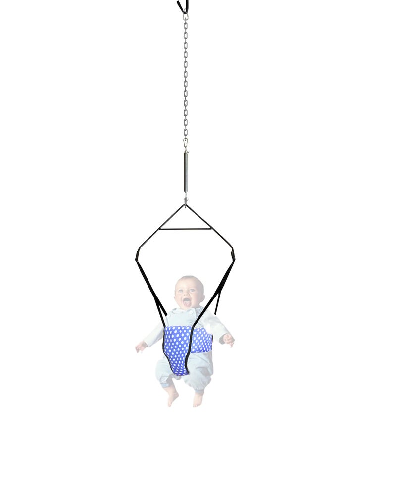 Vparents 2 in 1 Toddler Jumper Cum Baby Walking Harness Function, Fun Activity for 6-12 Months Infant Toddler (Blue) - Image 1