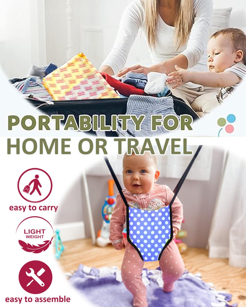 Vparents 2 in 1 Toddler Jumper Cum Baby Walking Harness Function, Fun Activity for 6-12 Months Infant Toddler (Blue) - Image 5