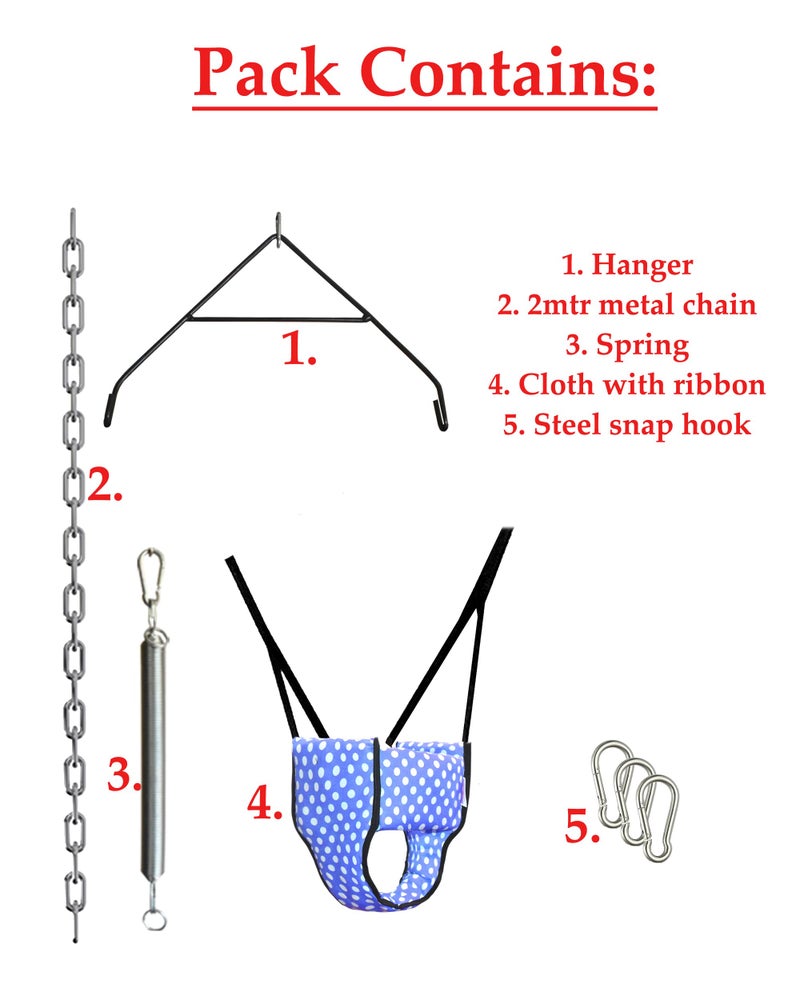 Vparents 2 in 1 Toddler Jumper Cum Baby Walking Harness Function, Fun Activity for 6-12 Months Infant Toddler (Blue) - Image 2
