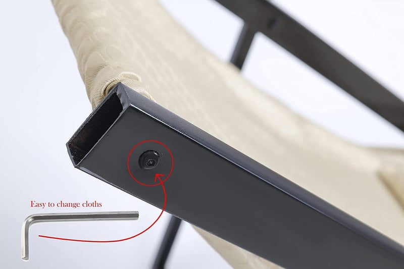 Cartvilla Cartvilla Metal Body Super Strong Zero Gravity Portable Textilene Fabric and Steel Reclining Lounge Chair - Image 4