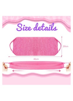 SYOSI 2 Pack Back Scrubber for Shower Exfoliating Washcloth Back Cloth Body Extended Length Scrubber Towel Nylon Exfoliating Stretchable Pull Strap Wash Cloth for Bath Body Scrub Washcloth  - Image 2