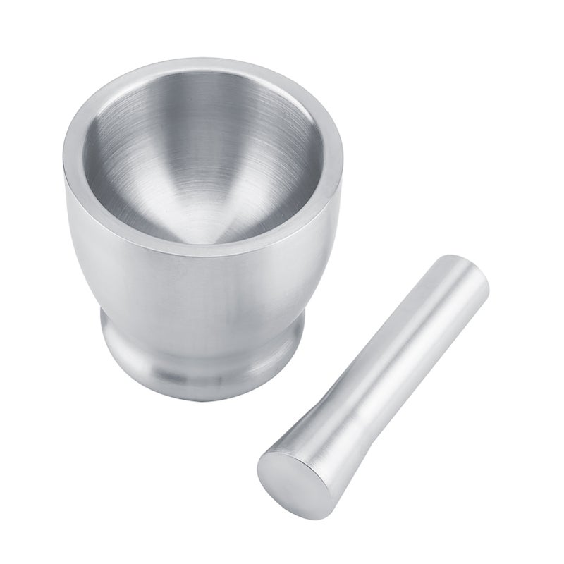Stainless Steel Mortar Pestle Grinder Beans Garlic Spices Foodstuffs Kitchen Tool - Image 3