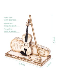 KASTWAVE 3D Wooden Puzzle Wooden Craft Kits for Kids DIY Model Violin Kit to Build for Girls Adorable Gifts for Teens & Adults  - Image 2