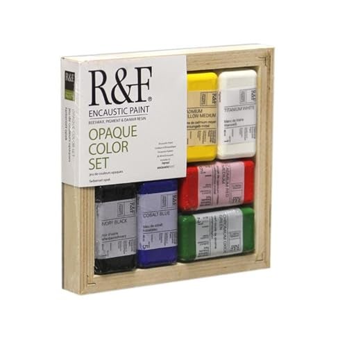 R&F Handmade Paints - Professional Encaustic Paint - Opeque Colors, Set of 6 - Image 2