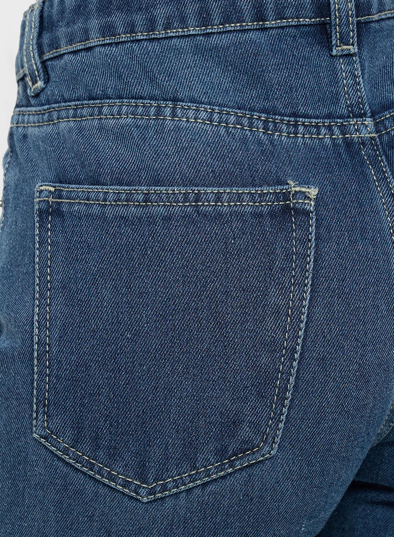 Ginger Distressed High Rise Straight Fit Jeans  - Image 5