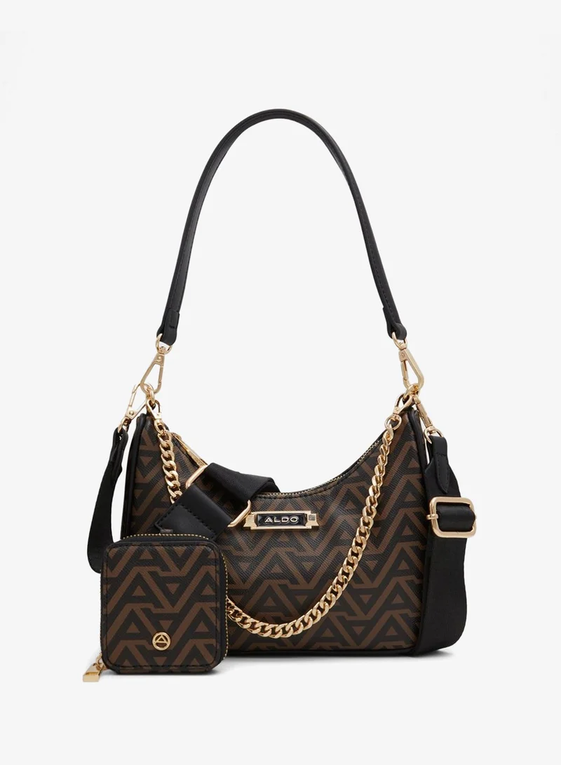 ALDO ANNAENDRA Monogram Shoulder Bag with Coin Pouch