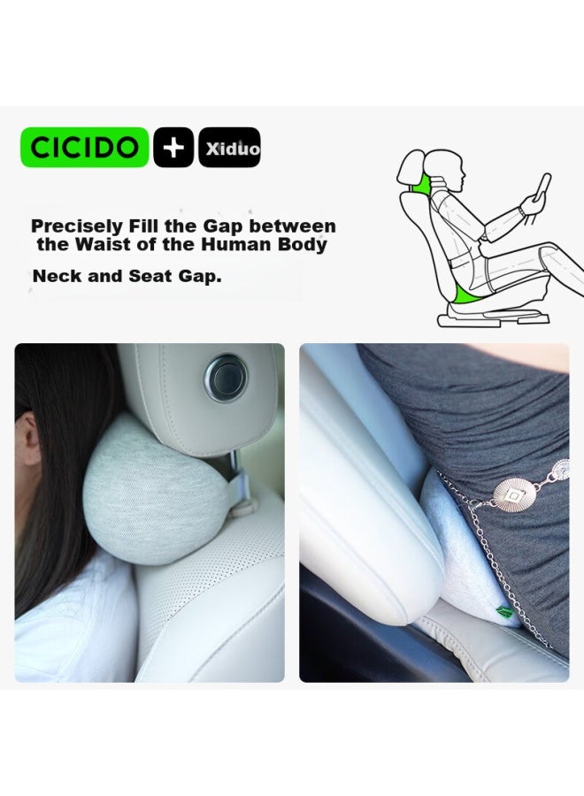 Cicido Car Headrest, Neck Pillow For Driving, Seat Cushion, Car Seat Backrest, Memory Foam Lumbar Support Pillow For Driver's Seat - Image 2