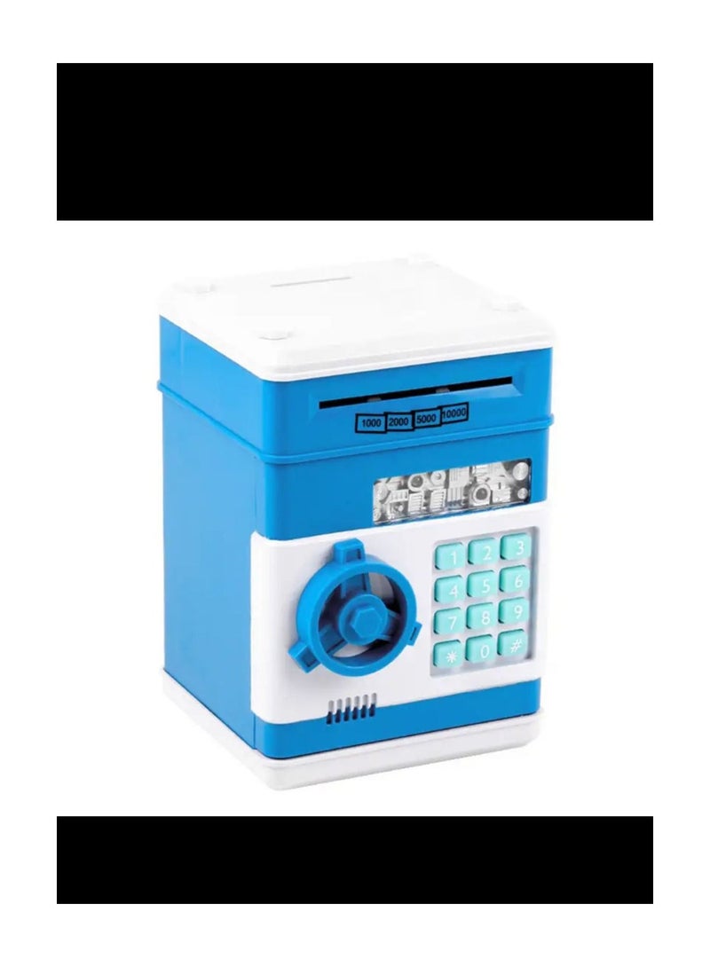Electronic Money Bank for Kids Digital Bank with Password Coin Bank Real Money Saving Box for Teen Girl Toys Age 4 8 10 12 with Password Code Lock ATM Machine for Kids Gift Blue  - Image 5