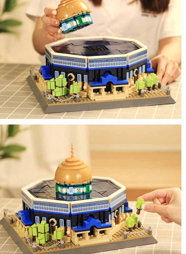 Wang Building Blocks Dome of the Rock Set for Kids & Teens (Ages 5-16) – Iconic Islamic Landmark Replica (983 PCS) - Image 3