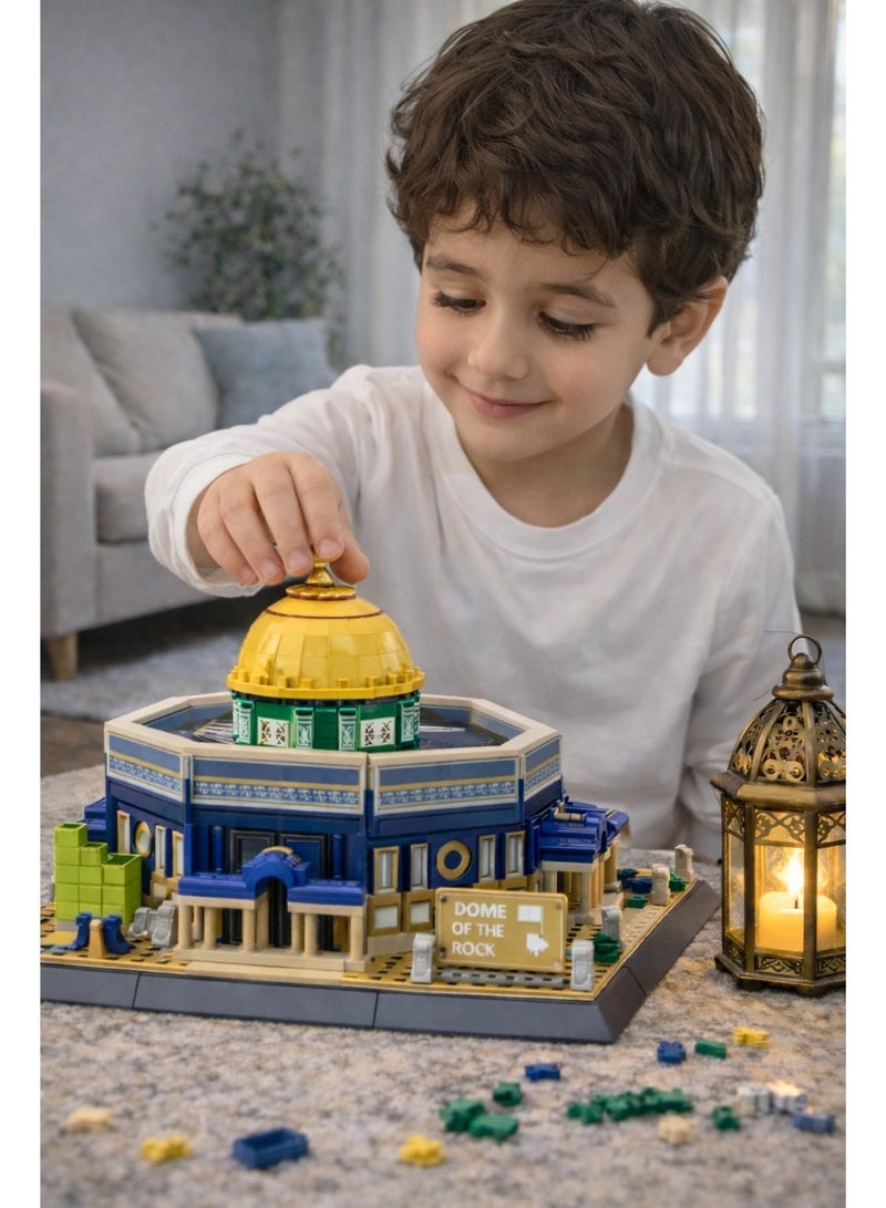 وانج مجموعة بناء قبة الصخرة – نموذج مميز لمعالم إسلامية أيقونية (983 قطعة) - Image 1