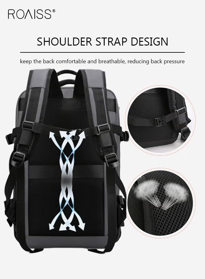 roaiss Large Travel Backpack Carry On Backpack Expandable Airline Airplane Approved Weekender Backpack Hiking Backpack Laptop Backpack with USB Charging Port Waterproof Backpack - Image 4