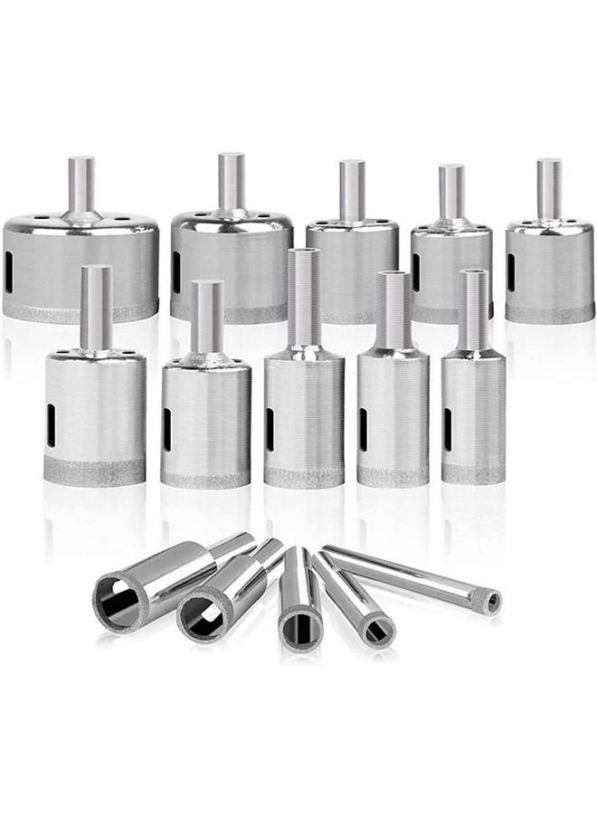 Tile Hole Saw 15 PCS Diamond Drill Bits 6-50mm Glass Tile Hollow Core Extractor Remover Tools for Glass Ceramics Porcelain Ceramic tile.