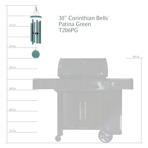 Corinthian Bells by Wind River - 30 inch Patina Green Wind Chime for Patio, Backyard, Garden, and Outdoor Decor (Aluminum Chime) Made in The USA - Image 2