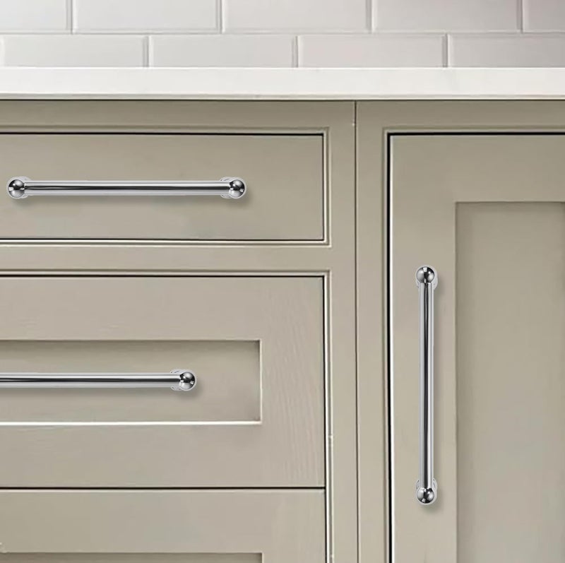 khtumeware 2 Pack 6 Inch Hole Center Polished Chrome Cabinet Pulls Heavy Duty Solid Cabinet Handles cabinets Dressers Kitchens Handles Bathroom cabinets - Image 5
