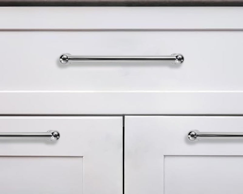 khtumeware 2 Pack 6 Inch Hole Center Polished Chrome Cabinet Pulls Heavy Duty Solid Cabinet Handles cabinets Dressers Kitchens Handles Bathroom cabinets - Image 4