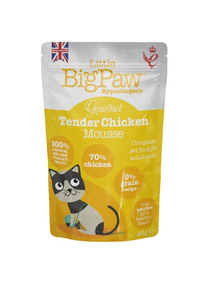 Little Big Paw Little BigPaw Gourmet Tender Chicken Mousse Wet Cat Food 85g - Image 1