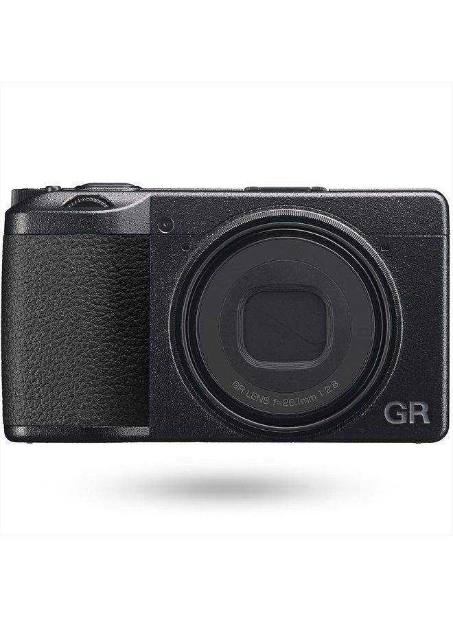RICOH GR IIIx، أسود، كاميرا رقمية مدمجة مع مستشعر CMOS بحجم 24MP APS-C، عدسة 40mmF2.8 GR (في تنسيق 35mm) - Image 1