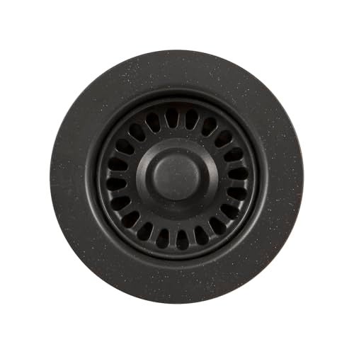 Houzer 190-9265 - 3-1/2 Inch Matte Black Kitchen Sink Basket Strainer, Durable Food Catcher Stopper for Metal Kitchen Sink, Ideal for Filtering Waste and Preventing Clogs - Image 4