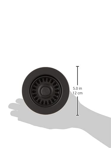 Houzer 190-9265 - 3-1/2 Inch Matte Black Kitchen Sink Basket Strainer, Durable Food Catcher Stopper for Metal Kitchen Sink, Ideal for Filtering Waste and Preventing Clogs - Image 2