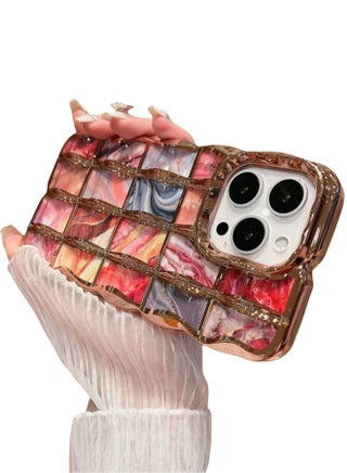 iPhone 14 Pro Gold-Plated Case: Wave Pattern & Luxury Cardboard Design - Shockproof, Scratchproof, Trendy & Elegant Cover - pzsku/ZE7C5CE26A3C3BE609981Z/45/_/1734514321/b13d26dc-49f5-4375-b7a5-e4b799290c15