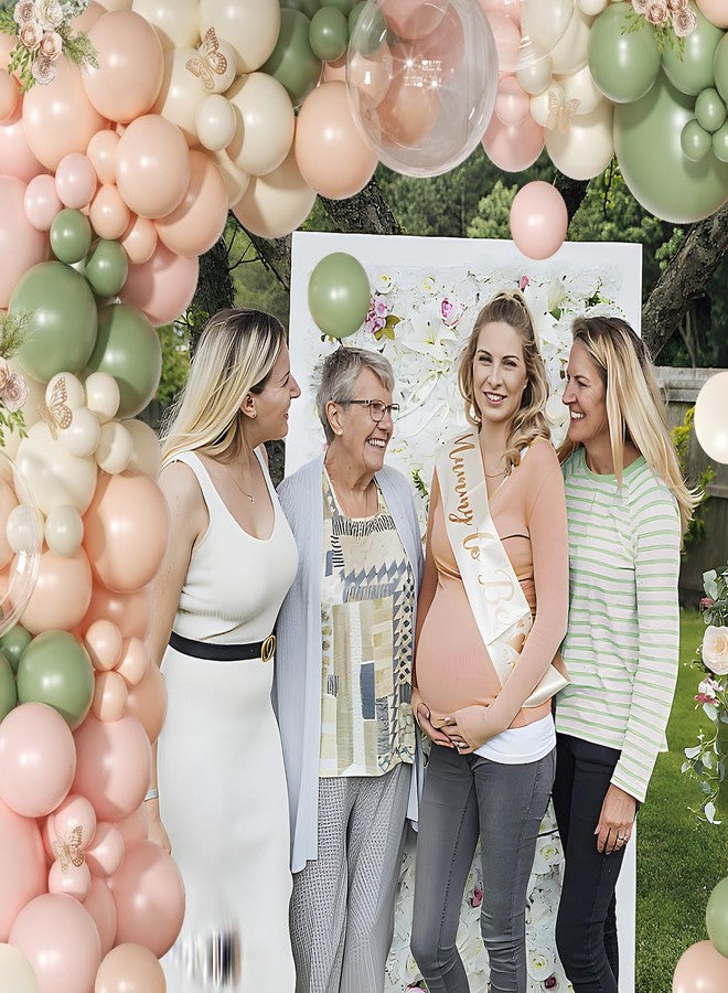 NUTTYBASH Green Pink White Balloon Arch Kit 131 Pcs Green Pink White Balloon Garland Kit - Image 3