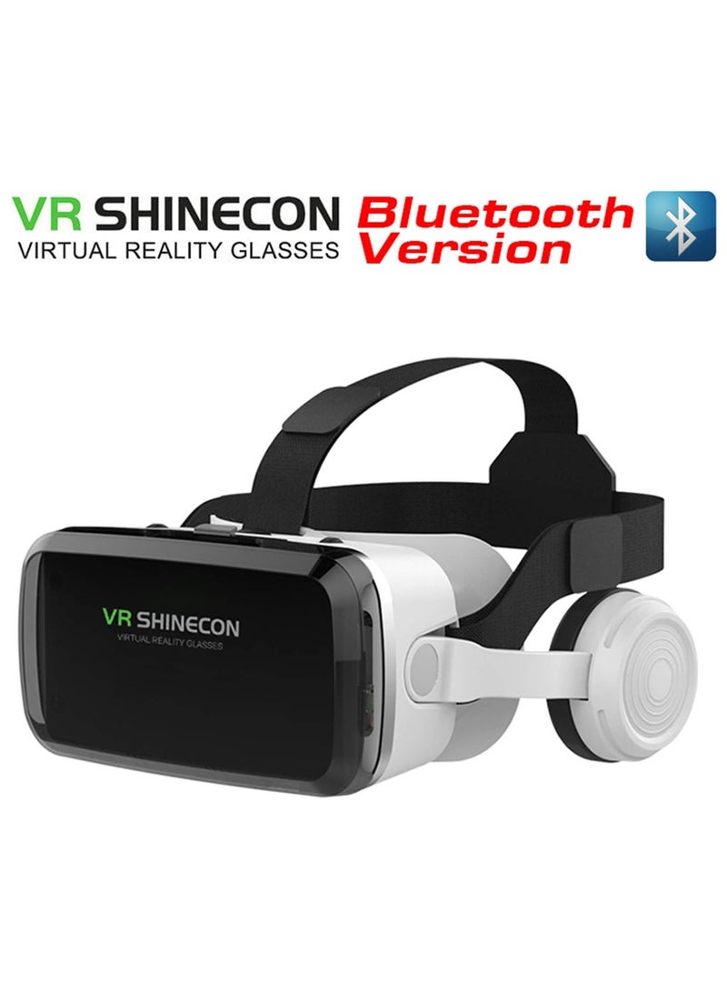 VR SHINECON 3D HD Virtual Reality Headset for Movies and Games VR Glasses Goggles 2K Anti-Blue Lenses, Adjustable Pupil & Object Distance for Phones 4.7-6.7 - Image 1