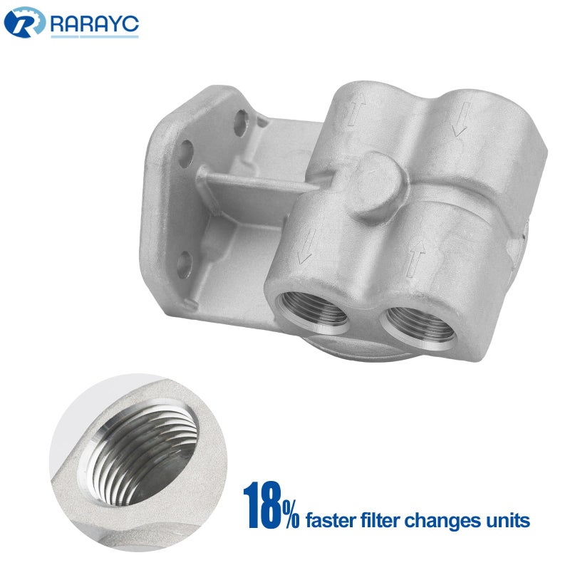 RARAYC 1R-0750 Remote Mount Fuel Filter Kit w/ 1/2" NPT Base Compatible with Chevy/GMC Trucks 2001-2016 Replacement for CAT 1R-0749, WIX 33405, Baldwin BF7587 Heavy-Duty Diesel Fuel Filter System - Image 5