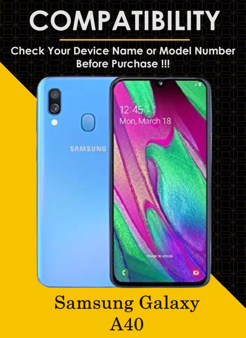 AINA 5 Pieces Tempered Glass Screen Protector 5D Designed For Samsung Galaxy A40 Full Glue Edge to Edge Full Screen Coverage And Bubble Free - Image 3